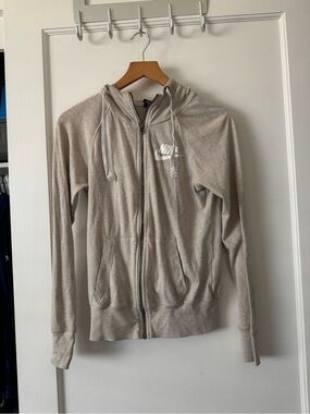 Nike Women's Light Beige Full-Zip Hoodie